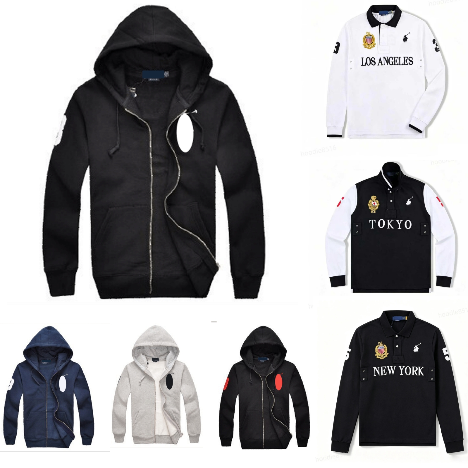 Polo Designer hoodie mens Polo hooded fashion graphic hoodie Wholesale Street Embroidery print hoodies Unisex style Loose tracksuits Sweatshirts eur