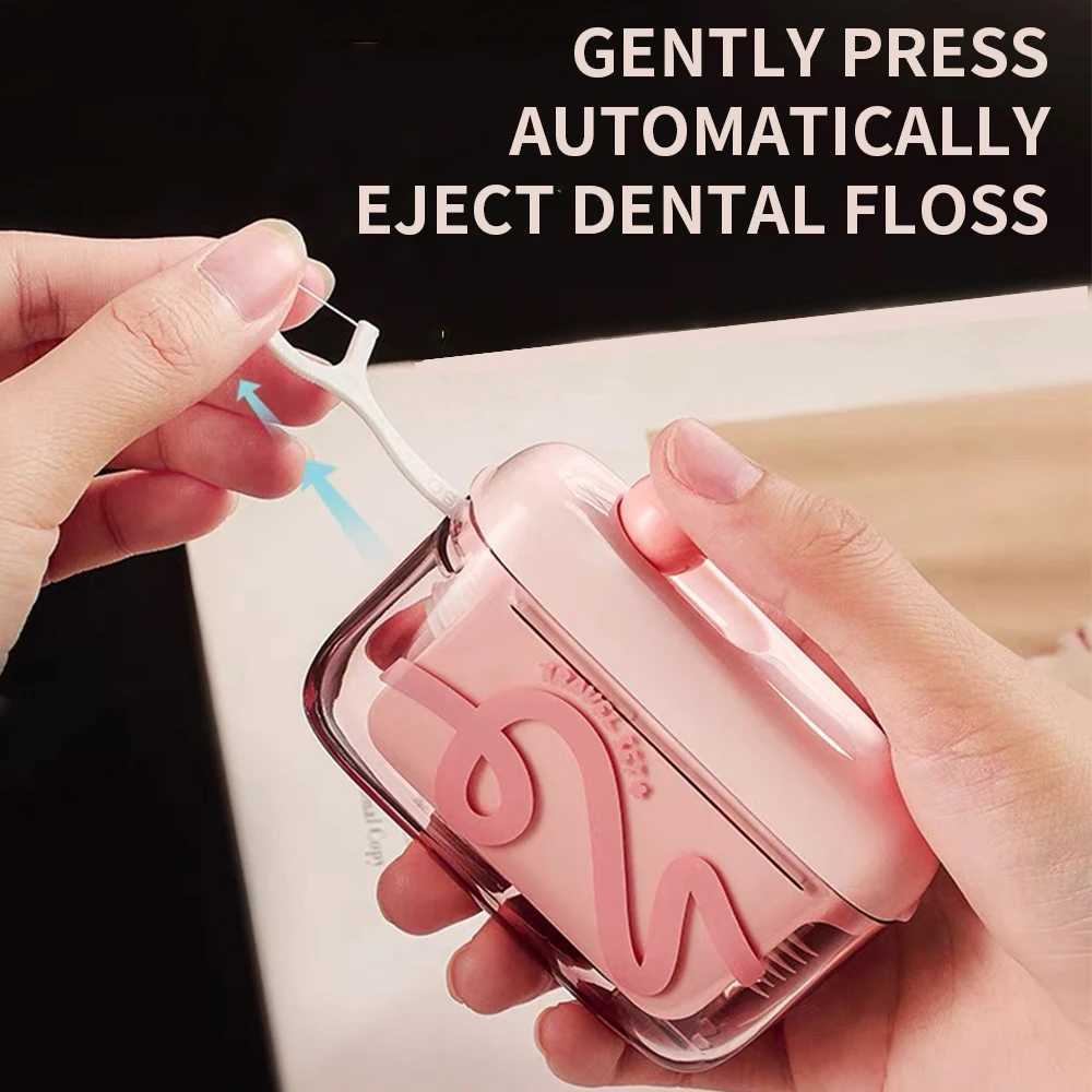 Automatic Pop-up Portable Dental Floss Box - High End Toothpick Thread for Portable Home Use - Ultra Fine Fental Floss Stick Z260805