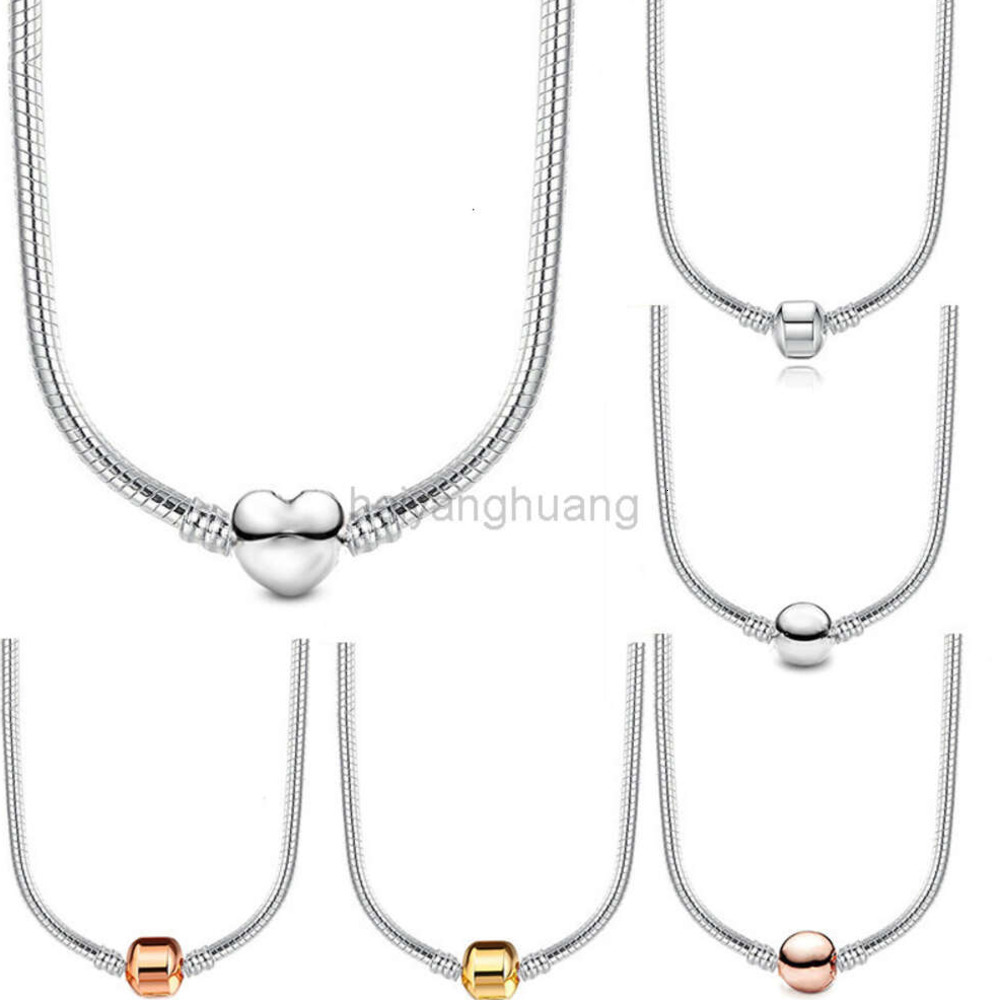Pendant Necklaces new S925 Silver Pendant Necklaces for women Designer Jewelry Original DIY fit Moments Snake Chain Necklace Fashion clavicle chains