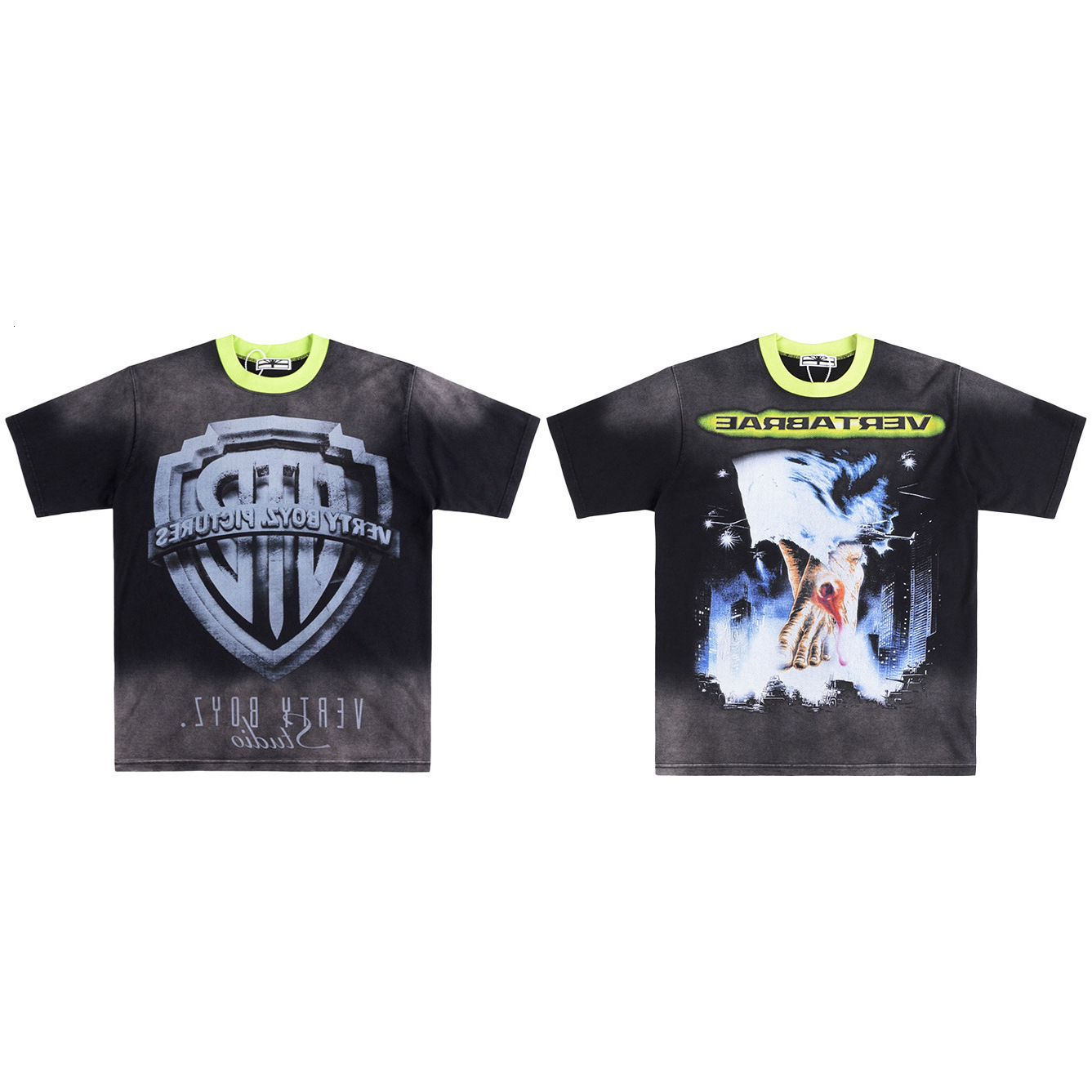 designer t shirt Summer Novelty shirt American Fashion Street Rock Retro T-shirts Vertabrae Unisex European and American Trend Short Sleeve Collecti