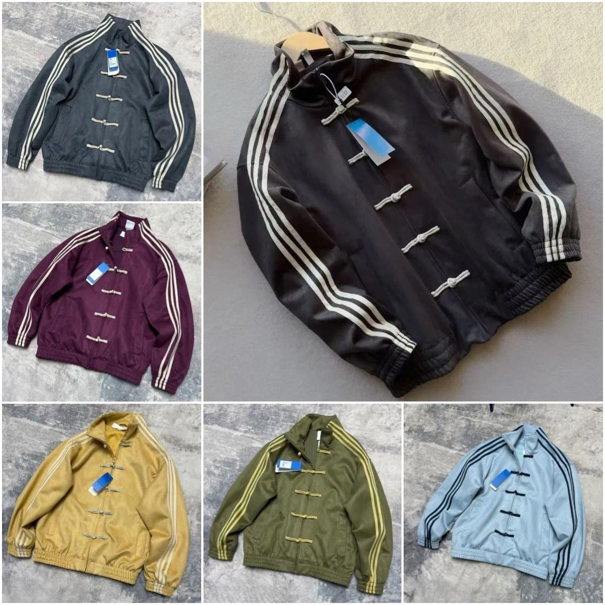 Design Tang jacket New Year Jacket Kung Fu Tang Suit Three Striped Mandarin Collar SOFT Men Women Stand Neck Tracksuit Outerwear Sportsweardesigner