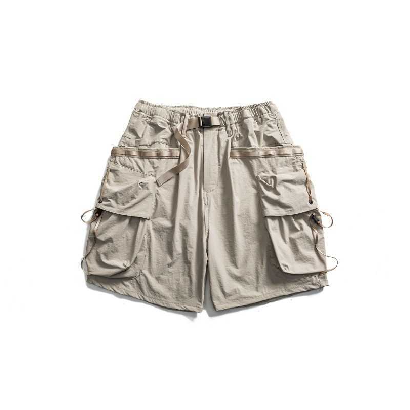 Yidao Vintage 2025 Summer New Mountain Style Outdoor Functional Large Pocket Design Loose Quick-Dry Work Shorts for Men S26080416M0