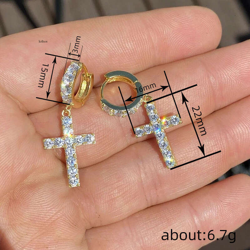 Fashion Best-Selling Geometric Earrings for Women Micro-Inlaid Moissanite Sparkling Drop Earrings Direct Factory Sale Chic Accessories