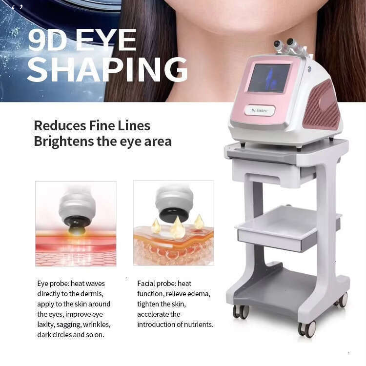 Salon Use Radio Frequency Monopolar Massage Eye Sculpting Face Lifting Skin Tightening Thermal Rejuvenation Machine 2 Handles RF 9D Fine Line Improv