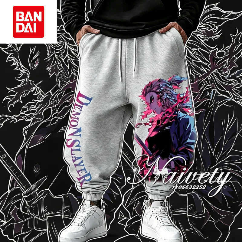 Bandai 2026 Summer Hot Sale Demon Slayer Yoriichi Tsugikuni 3D Printed Pants Adult Kids Quick Dry Joggers Fashion Streetwear Trousers L260805I950