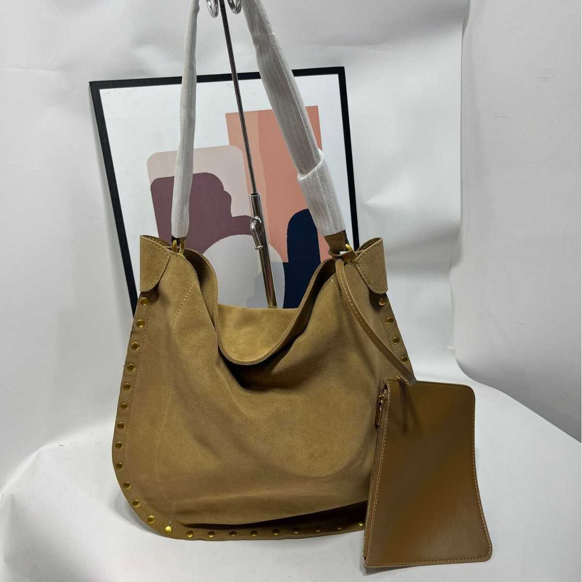 Trendy Large Capacity Saddle Suede Bag Vintage Shoulder Underarm Bags For Women Designer Bags Luxurys Handbags 260805