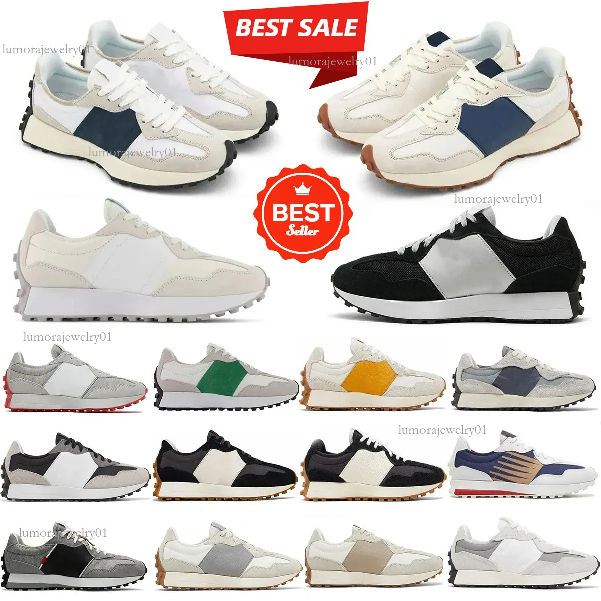 New 327 Running Shoes For Mens Womens Designer Athletic Trainers Leopard Sea Salt Suede Oxford Beige Black White Grey Outdoors Sports Gym Sneakers 8
