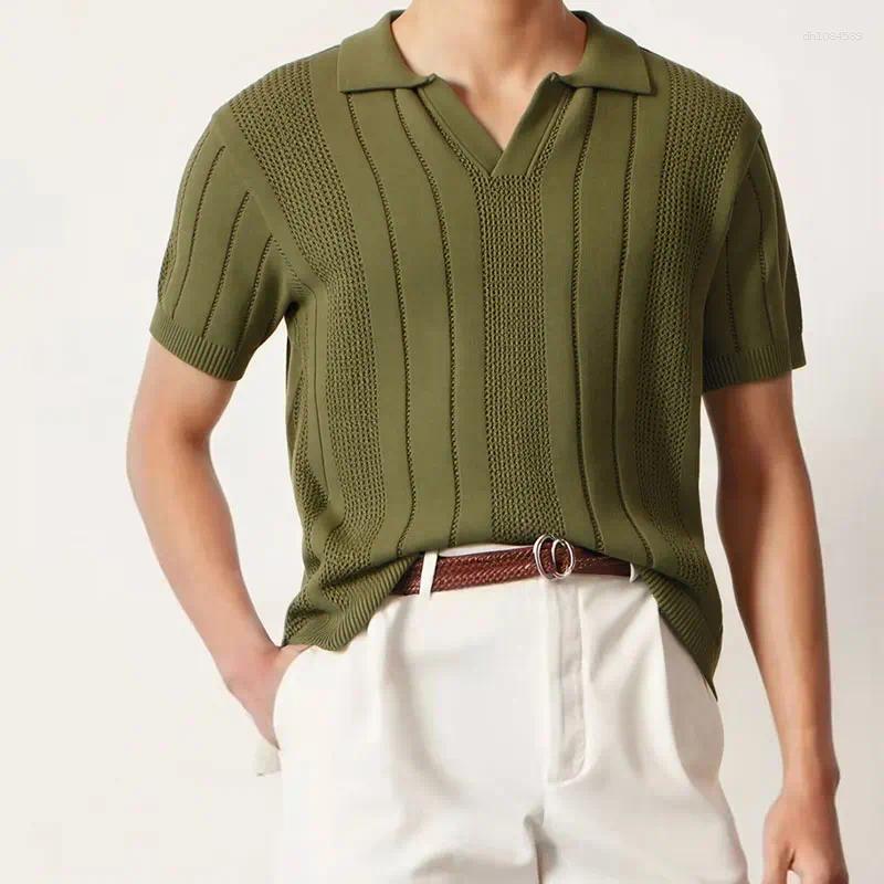 Men's Polos MEN POLO Shirt Fashion Short Sleeved Comfortable And Breathable Top Printed Business Casual Shirts