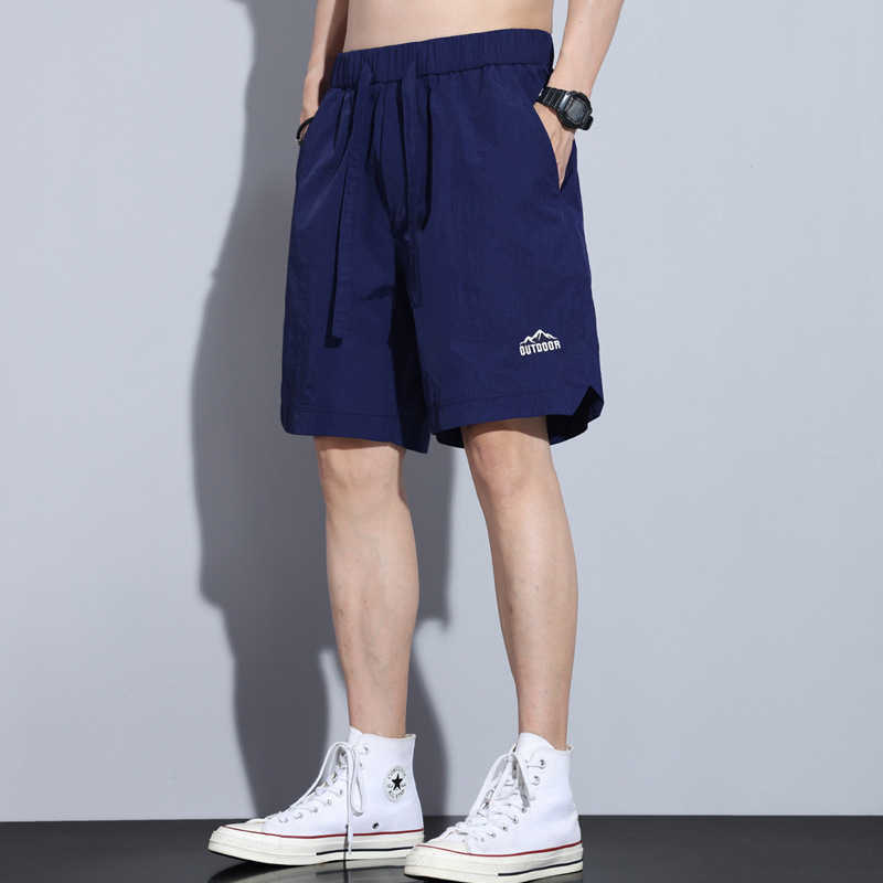Summer Ice Silk Ultra-thin Casual Shorts for Men Trendy Loose Sports Mid-length Pants 2024 Summer Quick-dry Five-point Pants S26080476BO