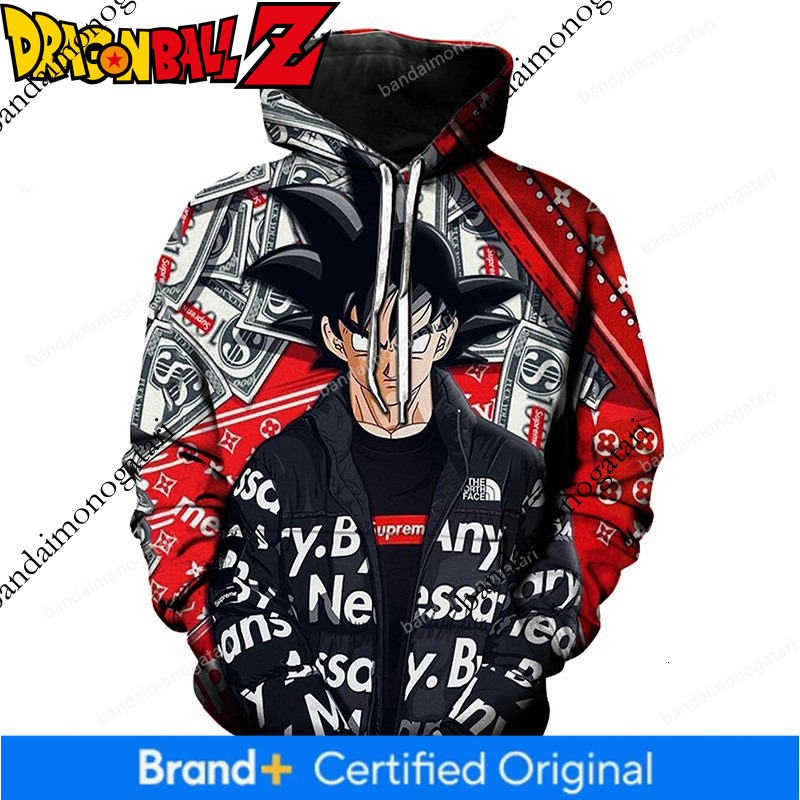 2025 New Cross-Border Autumn/Winter 3D Anime Dragon Ball Print Oversized Loose Hoodie Long Sleeve Sweatshirt Jacket 51a5
