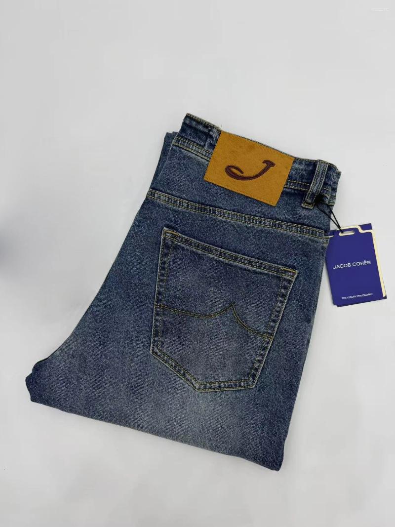 Men's Jeans OECHSLI Thick Cotton Men 2026 Autumn Winter Embroidery Elasticity Fashion Comfortable Straight Size 30-42 Long Pants