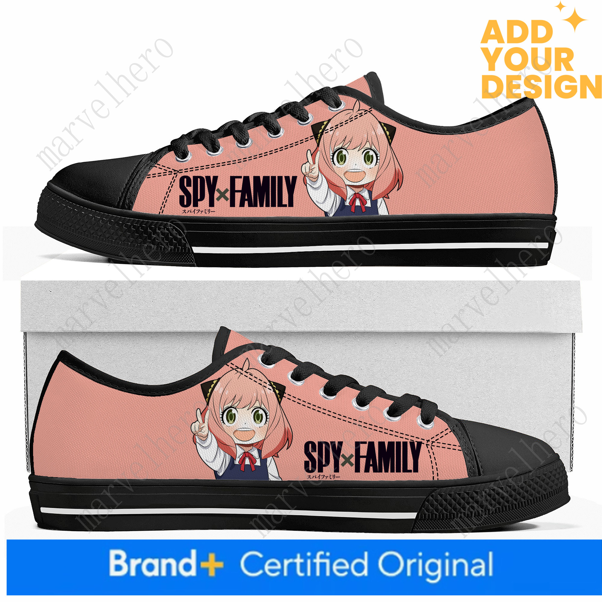 SPY FAMILY Low Top Shoes High Quality Cartoon Anime Casual Shoes Mens Womens Teenager Canvas Footwear Casual Unisex Couple Shoes Custom Shoe