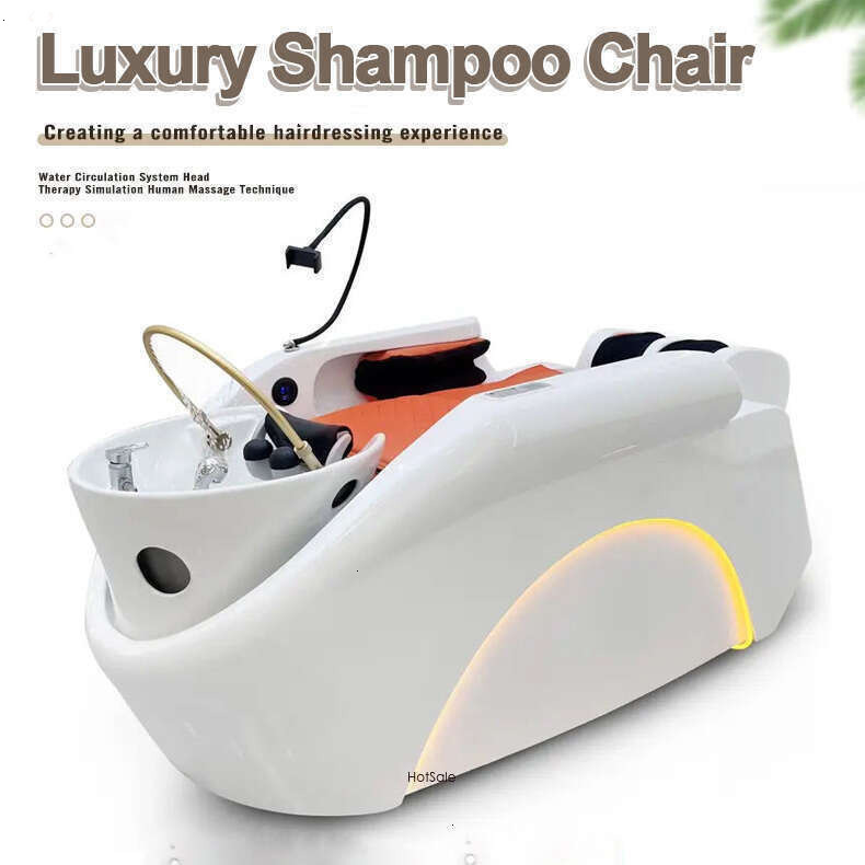 Hot Sale Electric Luxury Shampoo Bed Hair Salon Barbershop Use Hair Washing Station Head Back Leg Massage Shampoo Chair Bed 2026 Arrival Stylish Des