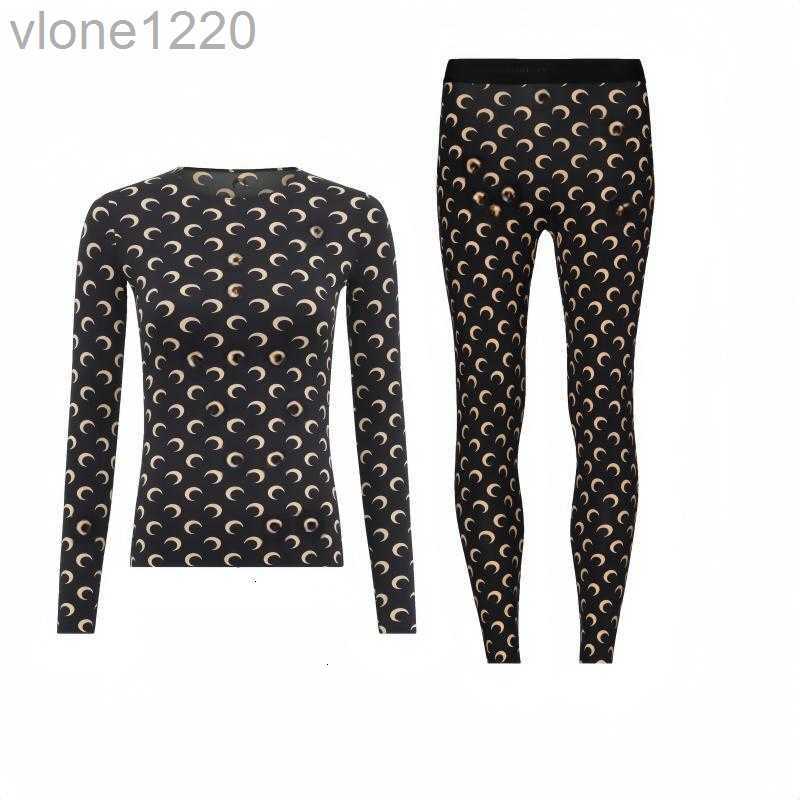 Womens Leggings two piece set Jumpsuits Elastic Slimming T shirt Ice Silk Women Black Sports Shorts Set sexy classic print long sleeve printed graph