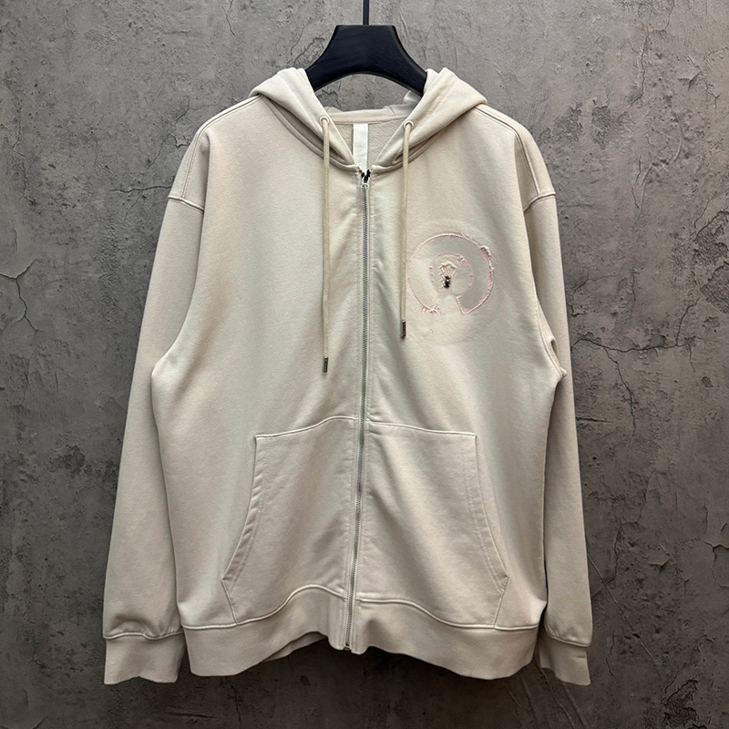 Designer Men Oversized Hoodie Drawstring Zipper Vintage Hooded Jacket Autumn Winter Streetwear Casual Daily Outdoor Sweatshirt