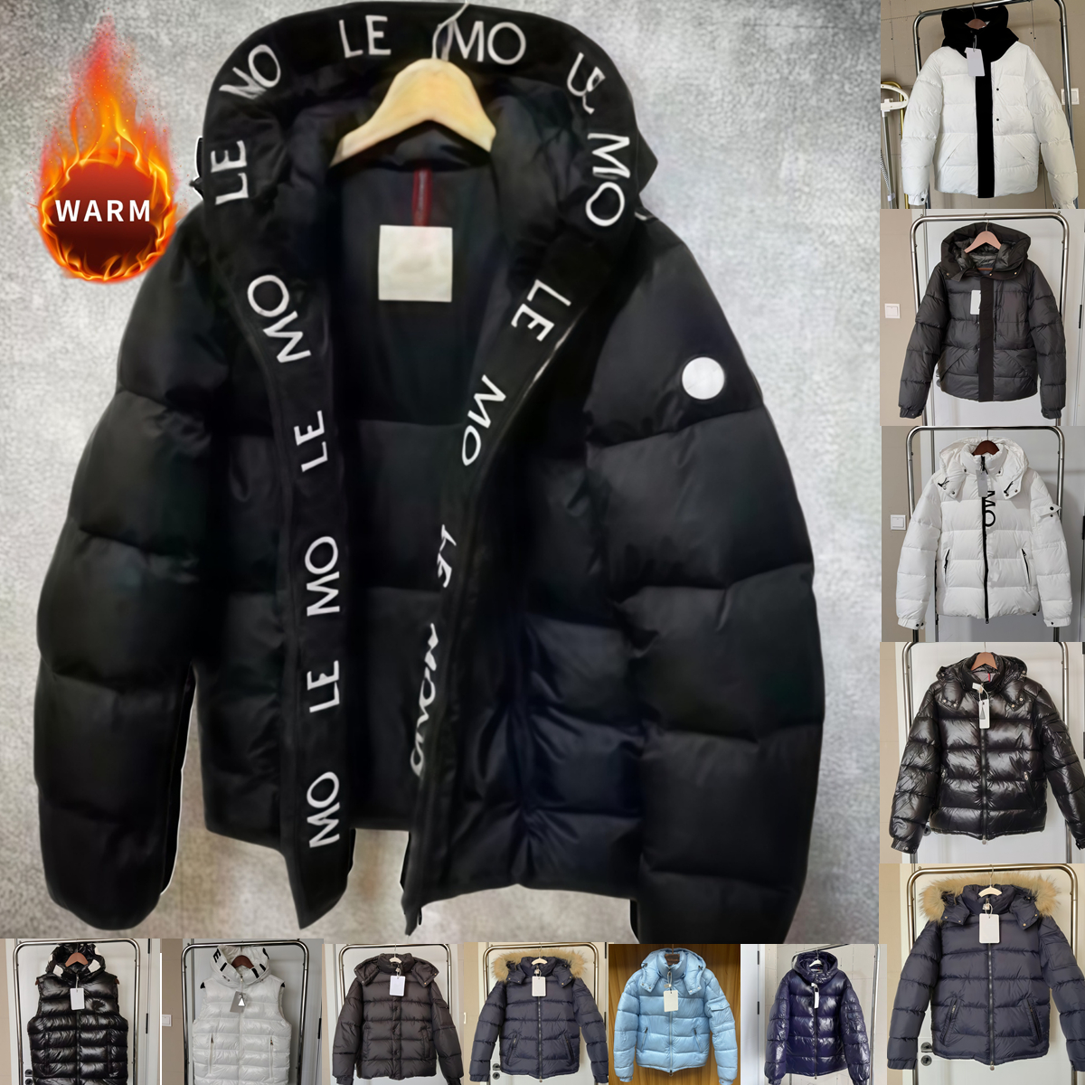 mens designer puffer jacket for Men Winter jacket Hooded Down Vest Multi Color Glossy Shiny Puffer Coat Zip Up Quilted Warm Snow Parka Outerwear dou