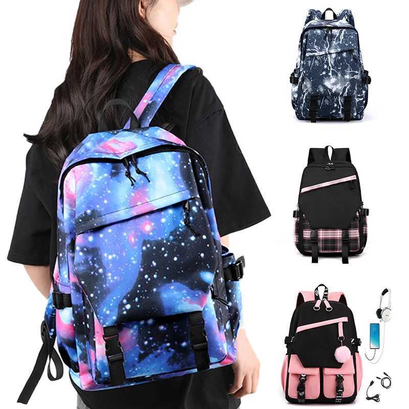 Cute Teenagers Schoolbag Shoulder Backpack Nylon Fabric Girls Large Capacity Splash-Proof Back To School Gifts S26080499FM