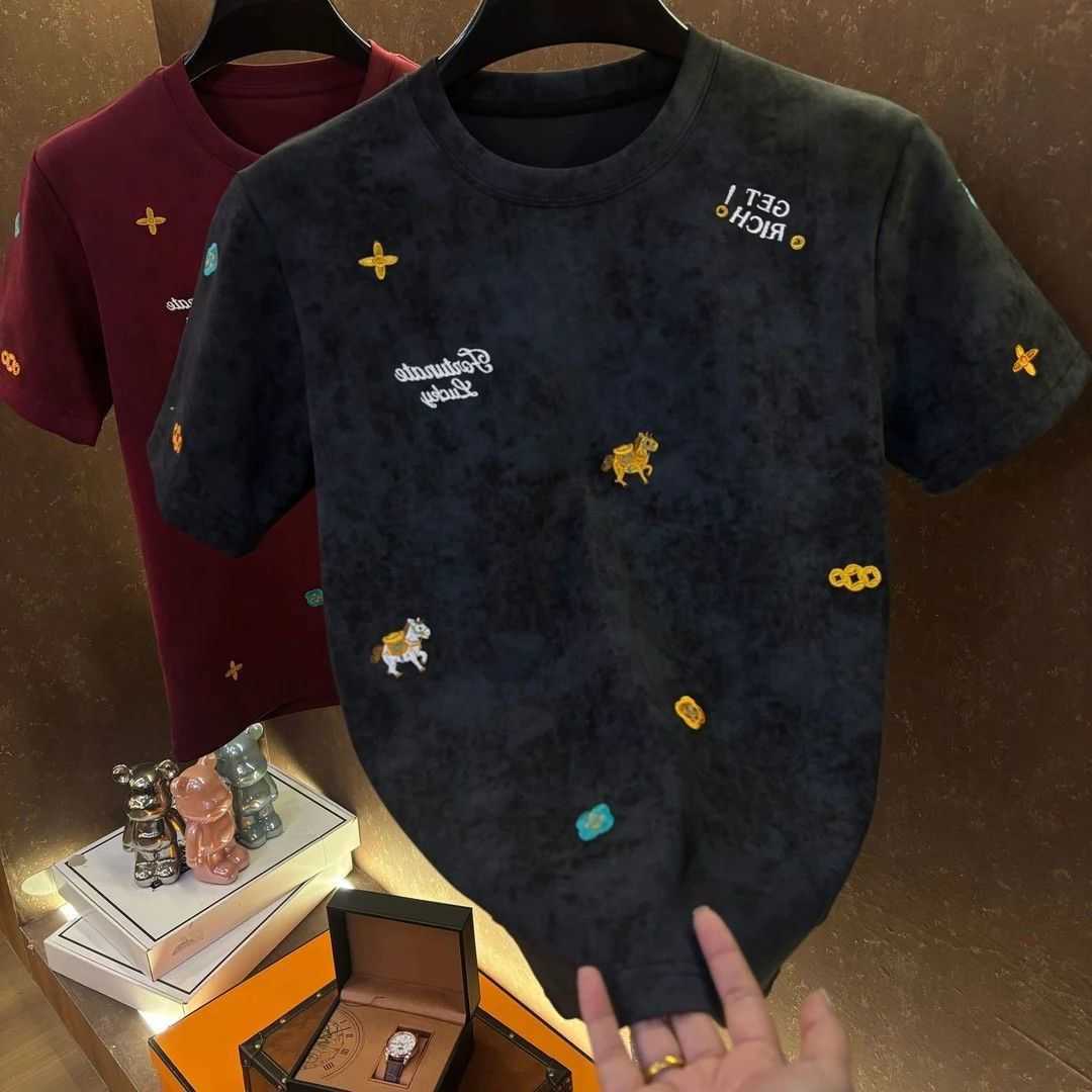 Summer Designer new short-sve T-shirt for men half-sve top trendy brand light feel stylish and casual loose-fitting tee D260805