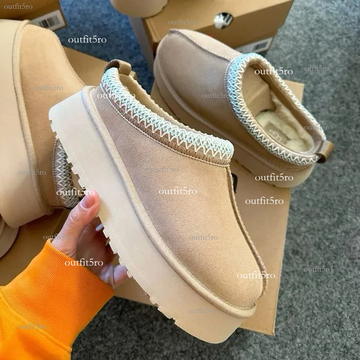 uggswomens Slippers Tasman Slides Cassic Ultra Mini Platform Boot Suede Shearling Disquette ug slides Women Men Slide Ankle Mules Winter Booties Siz