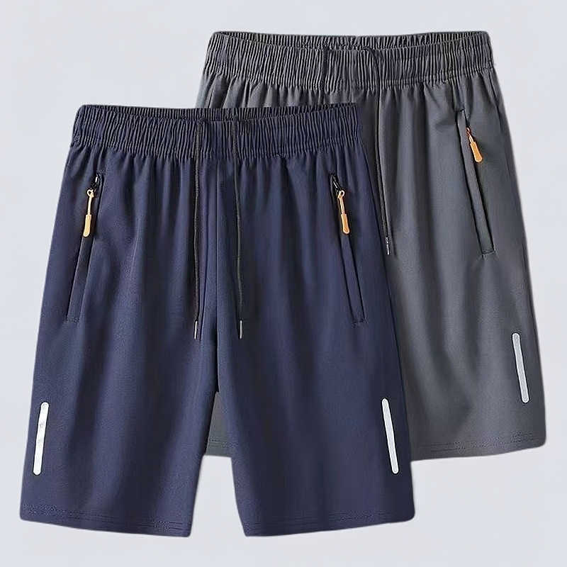 New Summer Men's Shorts Thin Ice Silk Quick-Dry Shorts Men's Sports Five-Point Shorts Loose Breathable Beach Shorts S260804GG2N