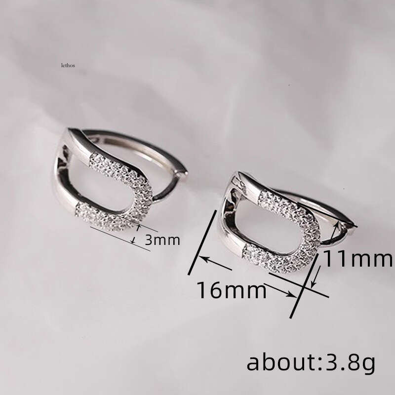 Moissanite Jewelry minimalist geometric earrings women exquisite and compact half-circle Moissanite earrings a must-have for fashionable girls