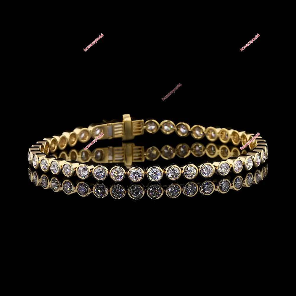 Moissani certificate tetennis Bracelet 18K Solid Gold Certified Sustainable Luxury Jewelry Custom Length Options
