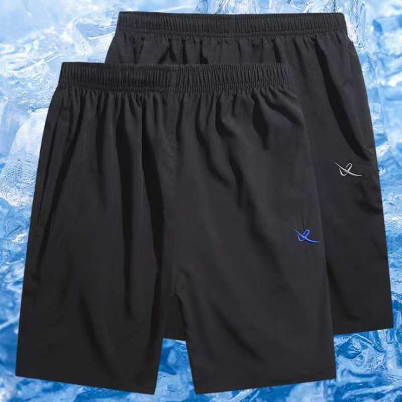 Men's quick-dry ice silk sports shorts anti-chafing loose fit extra large breathable stretchy beach shorts with an icy feel S260804TGMO
