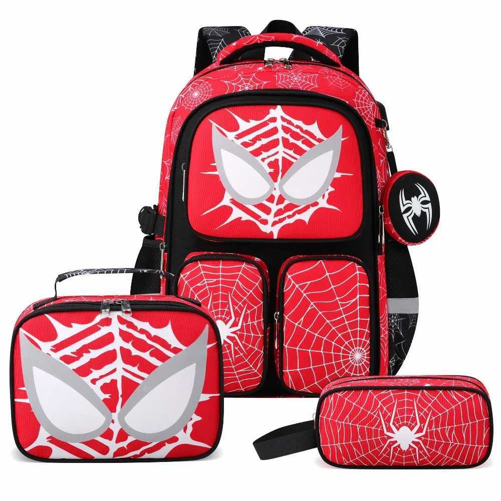 Luminous 4Pcs Kids Backpack Set Cool Double Zipper Large Capacity Lightweight School Bag with Accessories for Boys Girls S260804GAVU