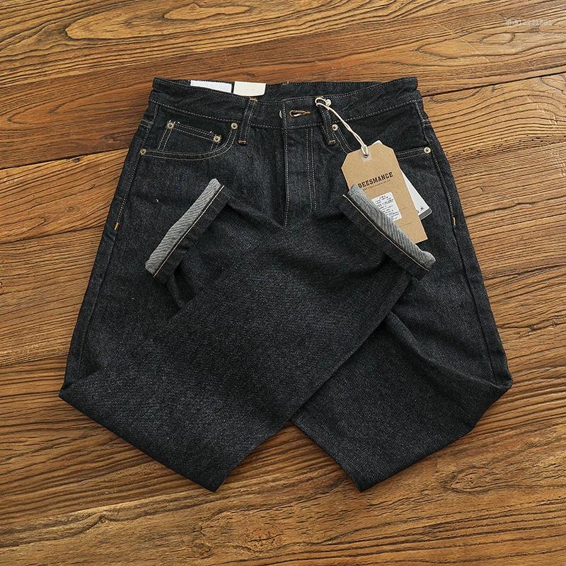 Men's Jeans 2026 Spring And Autumn American Retro Primary Color Denim Simple Washed Heavyweight Straight Casual Slim Pants