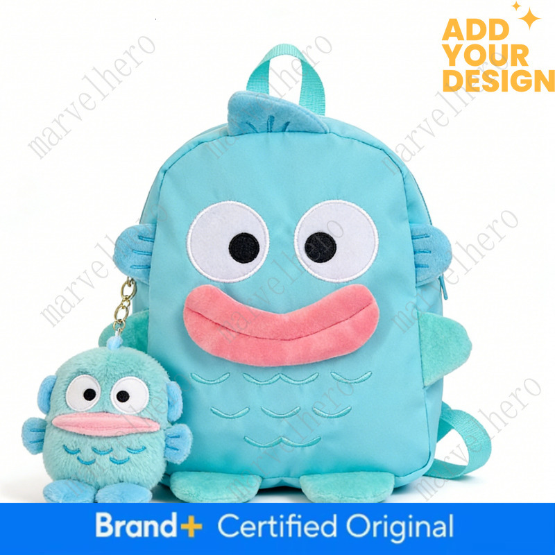 Sanrio Hangyodon Backpack 2026 New Weird Shape Model Cute Cartoon Anime Clownfish Ugly-Cute Schoolbag With Adjustable Shoulder For Daily