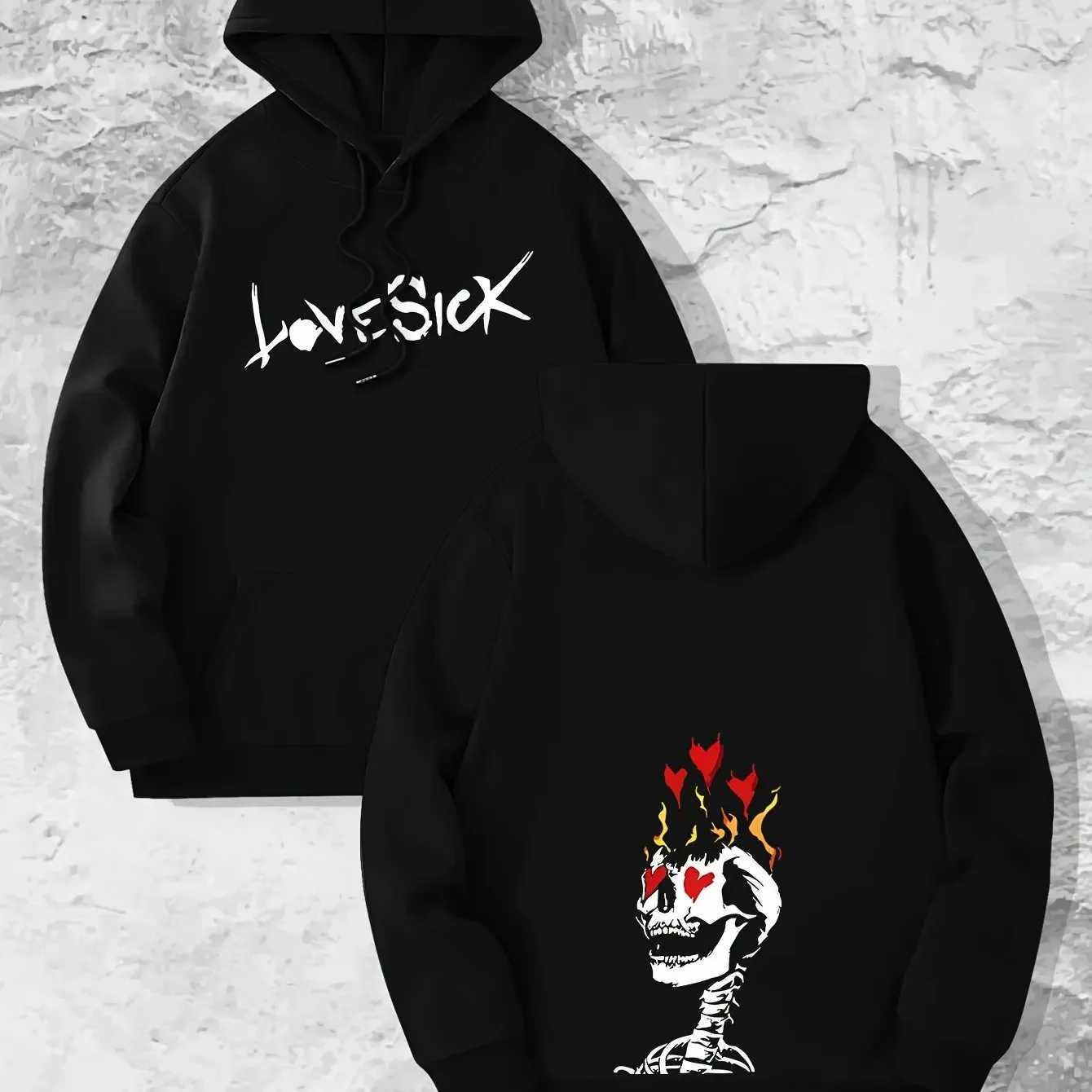 Unisex Casual Printed Hoodie - Regular fit a must-have strtwear item for spring and autumn comfortable everyday wear S260805ENAE