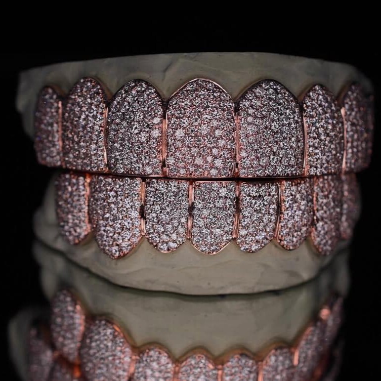 Mosaic Pave VVS Lab Grown Luxury Christian Brilliant Cut Grillz 925 Sterling Silver Honeycomb Setting Diamond Tester Passing