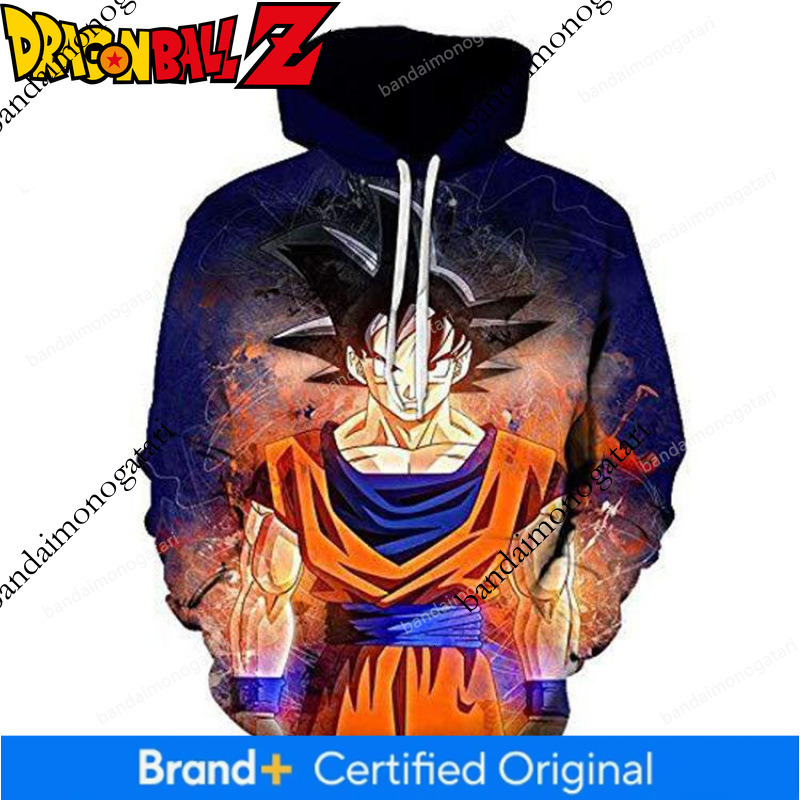 Factory Direct Supply Spring Casual 3D Printed Pullover Fashion Japanese Anime Dragon Ball Pattern Men's Hooded Sweatshirt a058