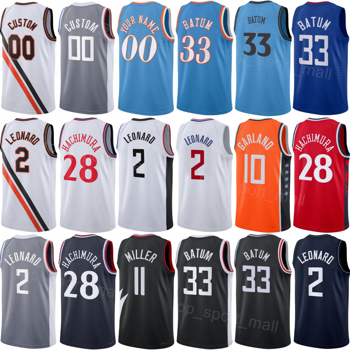 Maillots de basket-ball imprimés pour hommes Derrick Jones Jr 26 27 Brook Lopez 11 Isaiah Jackson 23 Kris Dunn 8 Miller 22 Gradey Dick 1 Baba Mil