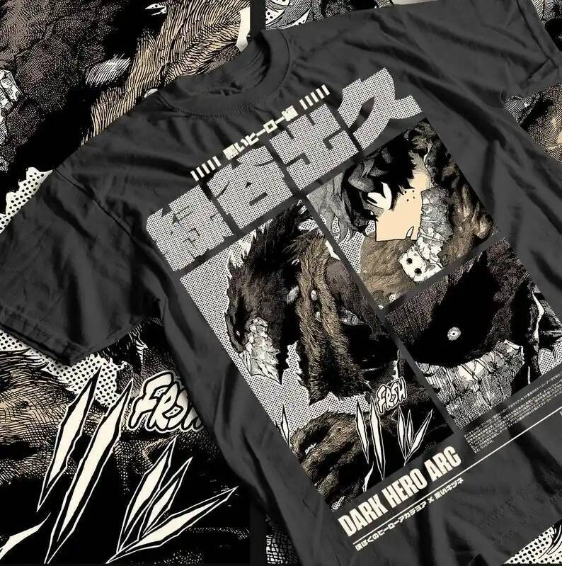 Vintage Special T-shirt Unisex Deku Retro Graphic Tee Men and Women for Anime Fans Cosplay Shirt Japanese Cartoon Top 26Y0805