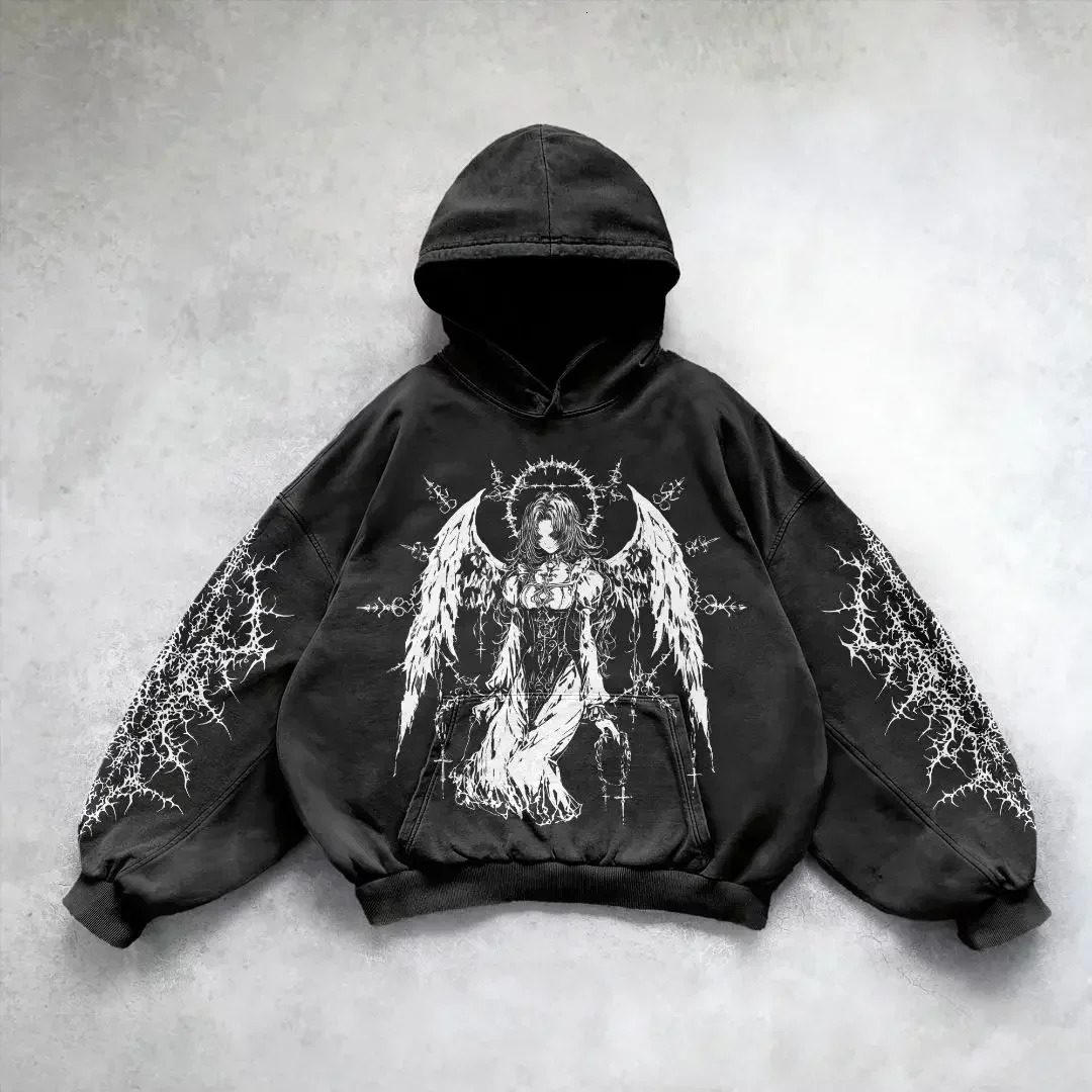 American Street Oversized Goth Hoodies Couples Gothic Clothes Hoodies for Men Original Trendy Patterns Harajuku Y2k Sweatshirt 260731