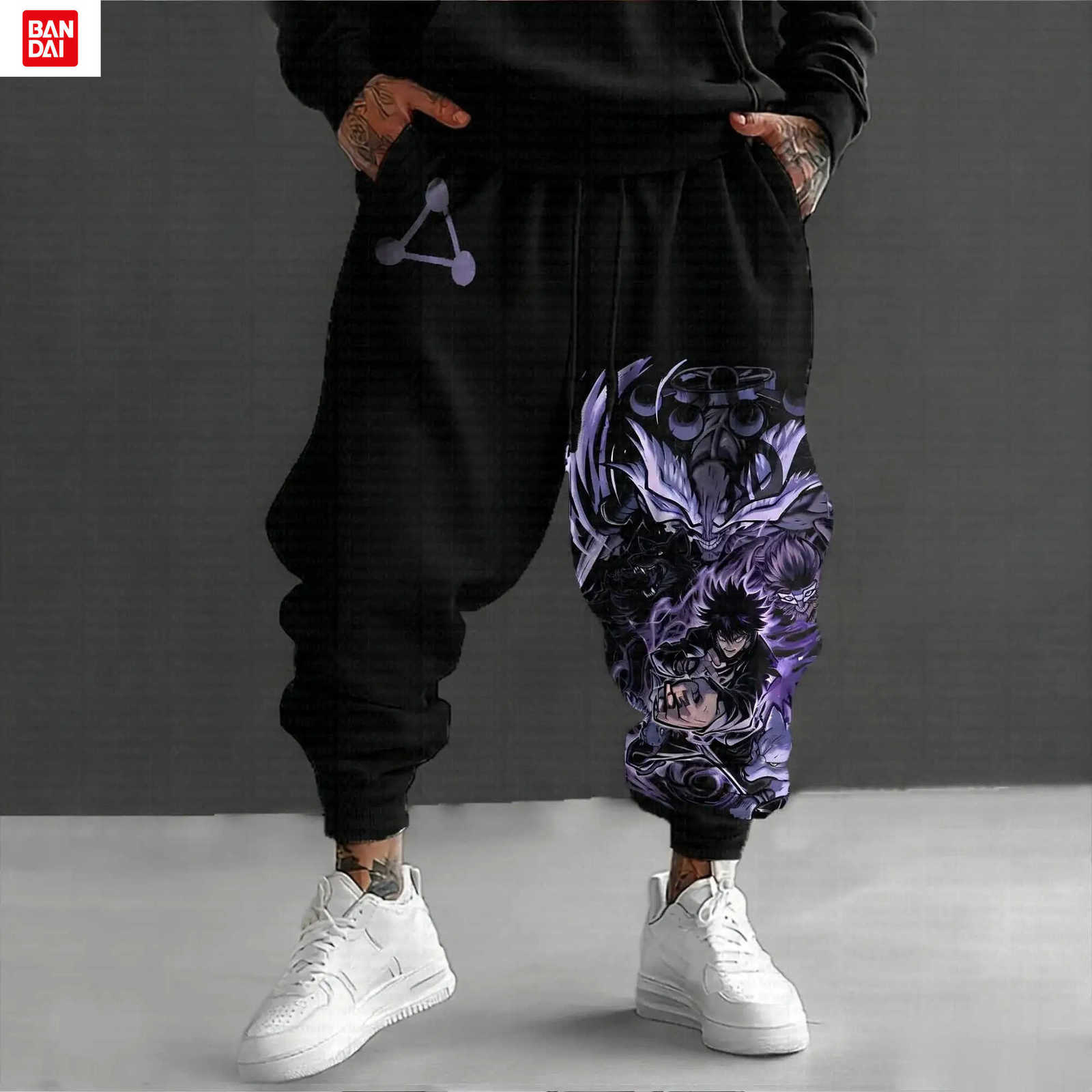 Bandai Jujutsu Kaisen Anime Men Pants Joggers Japanese Streetwear Casual Sweatpants Cotton Cartoon Printed Hip-hop Trousers Autumn New L260805OQA2