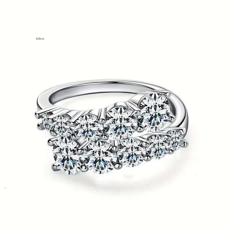 Japan and Korea wholesale new open ring for women round four-prong inlaid ring elegant French style direct from the manufacturer