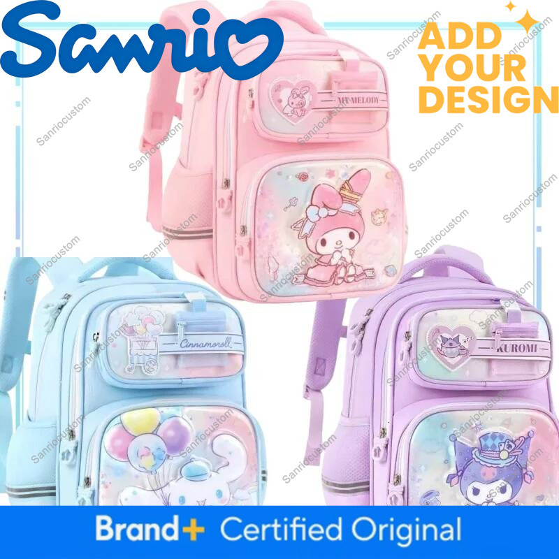 Sanrio My Melody Backpack with Spinal Support Student Shoulder Lightweight Travel Bag Boys' and Girls' Holiday Gifts Anime