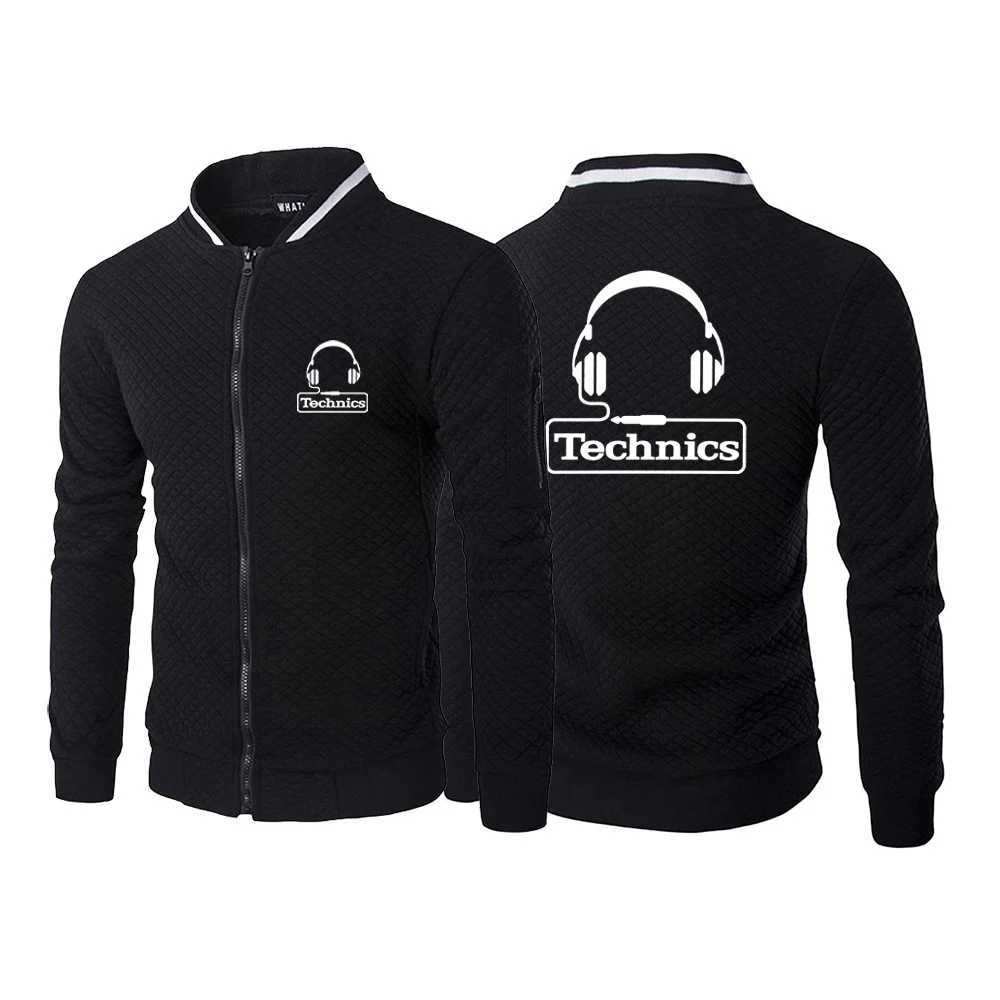 2025 Spring Autumn Men's Technics DJ Print Personty Stripe Round Neck Design Long Slve Comfortable Cotton Jacket Coat S260805NBJD