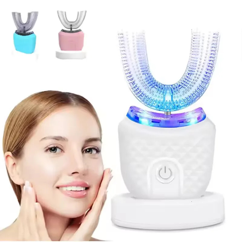 2026 Intelligent Automatic U Type Modes Tooth Brush Sonic Electric Toothbrush USB Rechargeable Tooth Blue Light 260730
