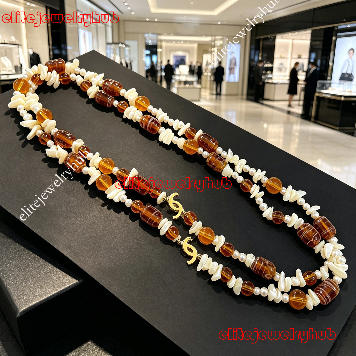 Designer CC Jewelry 26 Coral-Colored Long Necklaces Sweater Chains Light Luxury Fashionable Classic Versatile For Everyday Wear Channel Necklace