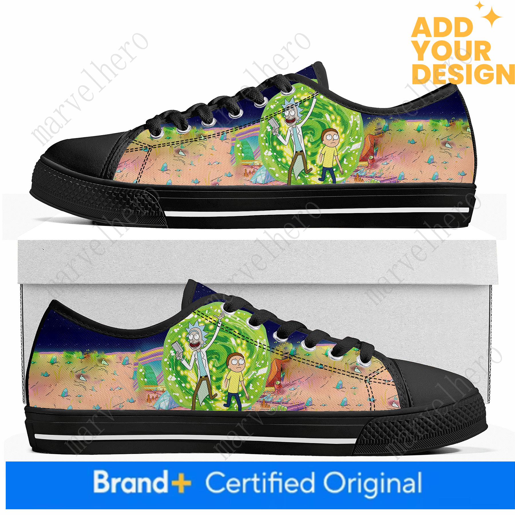 Rick and Morty Low Top Shoes High Quality Cartoon Anime Casual Shoes Mens Womens Teenager Canvas Footwear Casual Unisex Couple Shoes Custom Shoe