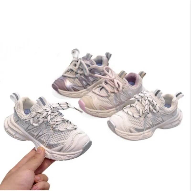 Boys' Versatile Trendy Breathable Mesh Sports Autumn New Lightweight Wear-resistant Casual Running Girls Dad Shoes 22-37 26Y0805