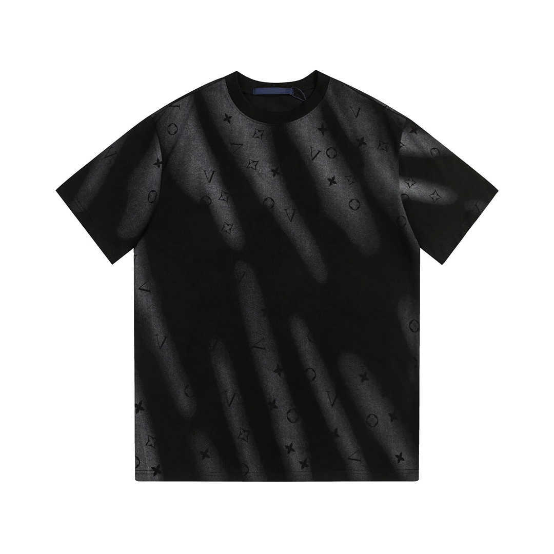 Summer 2024 paris Mens T-Shirts designer tee flocking letter tshirt t shirt Classic fashion white womens short sve casual cotton t-shirt tops D26080