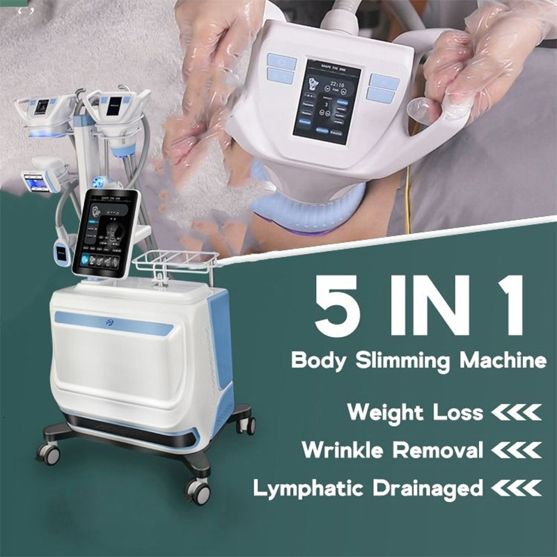 5 in1 Vela Body Slimming Machine Vacuum Cavitation RF Massage Lymphatic Drainage Inner Ball Roller Device Face Lift Wrinkle Removal Body Shaping Mac