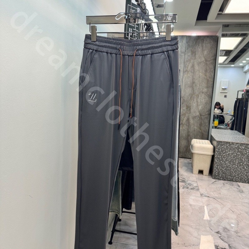Luxury Mens Casual Pants in Summer Thin Breathable Drawstring Comfortable Elastic Sweatpants ZG1289