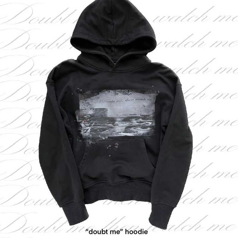 Strt fashion letter printed pullover American retro loose autumn and winter new punk hooded jacket men and women S2608057R4D