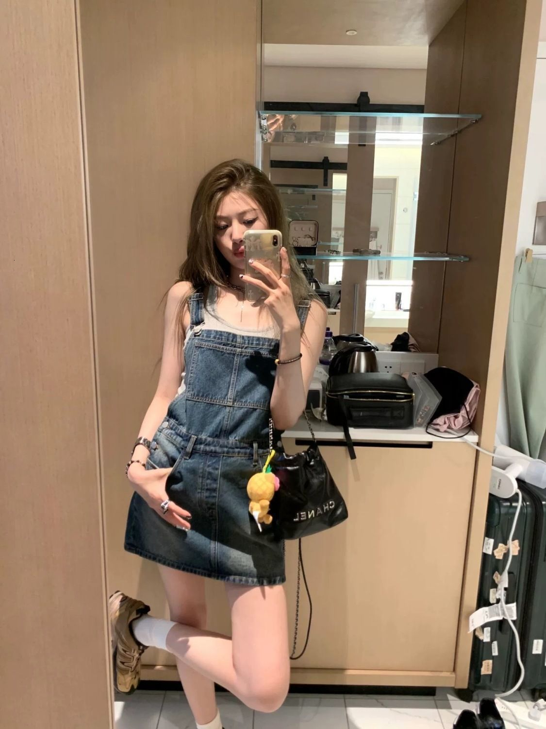 2026 Autumn New Korean Cow Fashion Style Dress Versatile Simple A-line Slim fit Retro Cowboy Design Women's Dress Luxury Dress