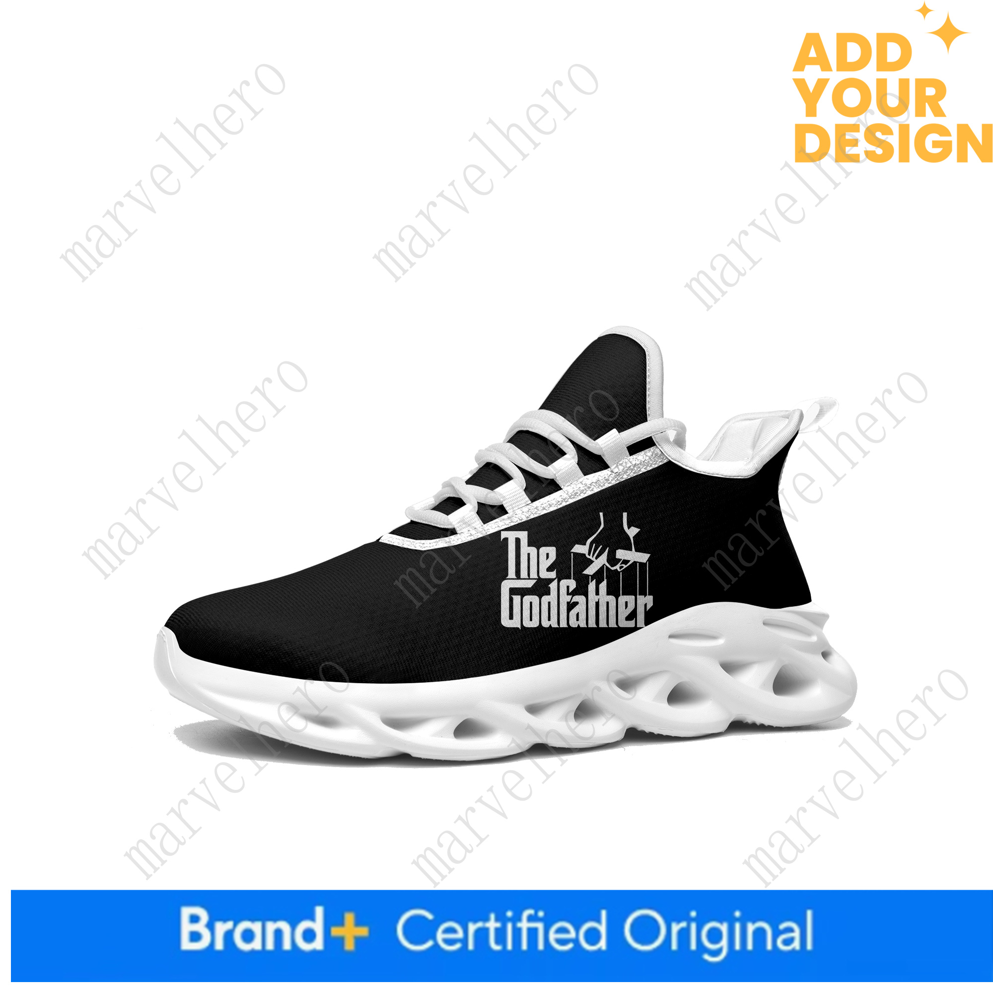 The Godfather Flats Sneakers Tupac Rapper Anime Pop Mens Womens Sports Running High Quality Sneaker Lace Up Mesh Footwear Custom Made Shoe White